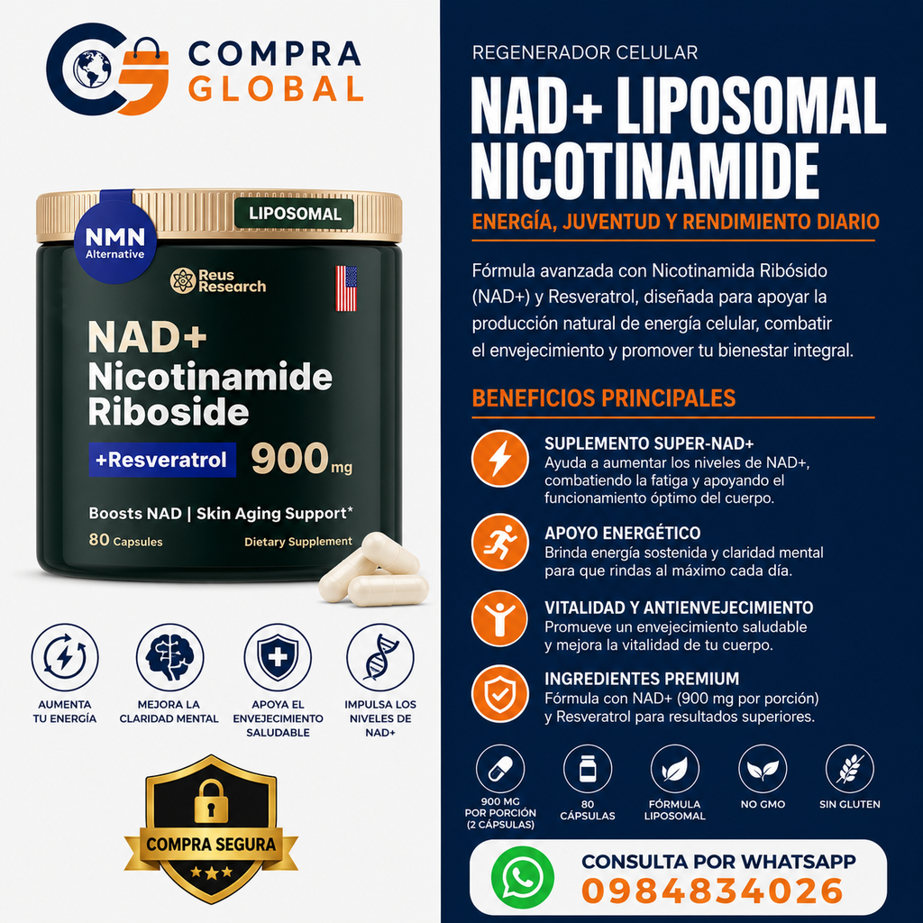 Liposomal Nad Nicotinamida Y Resveratrol