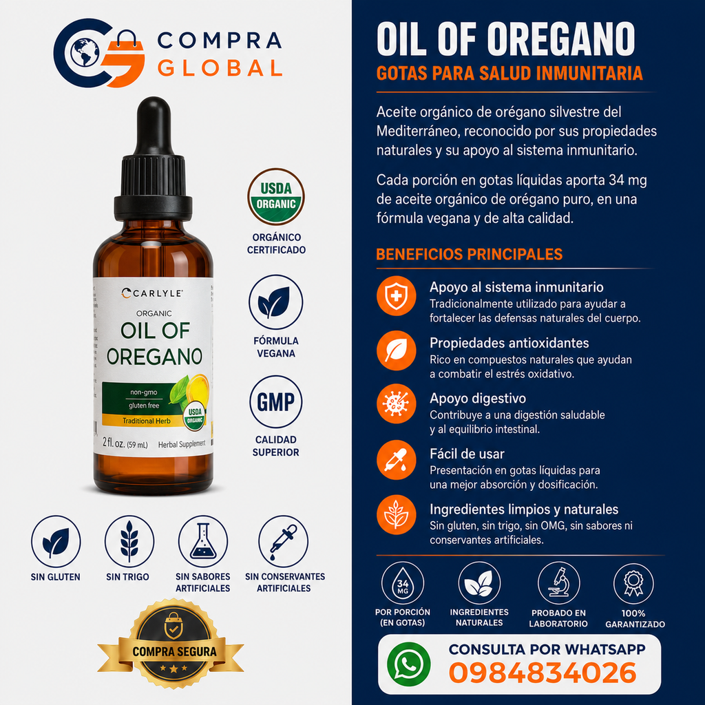 Aceite Organic Oil Of Oregano