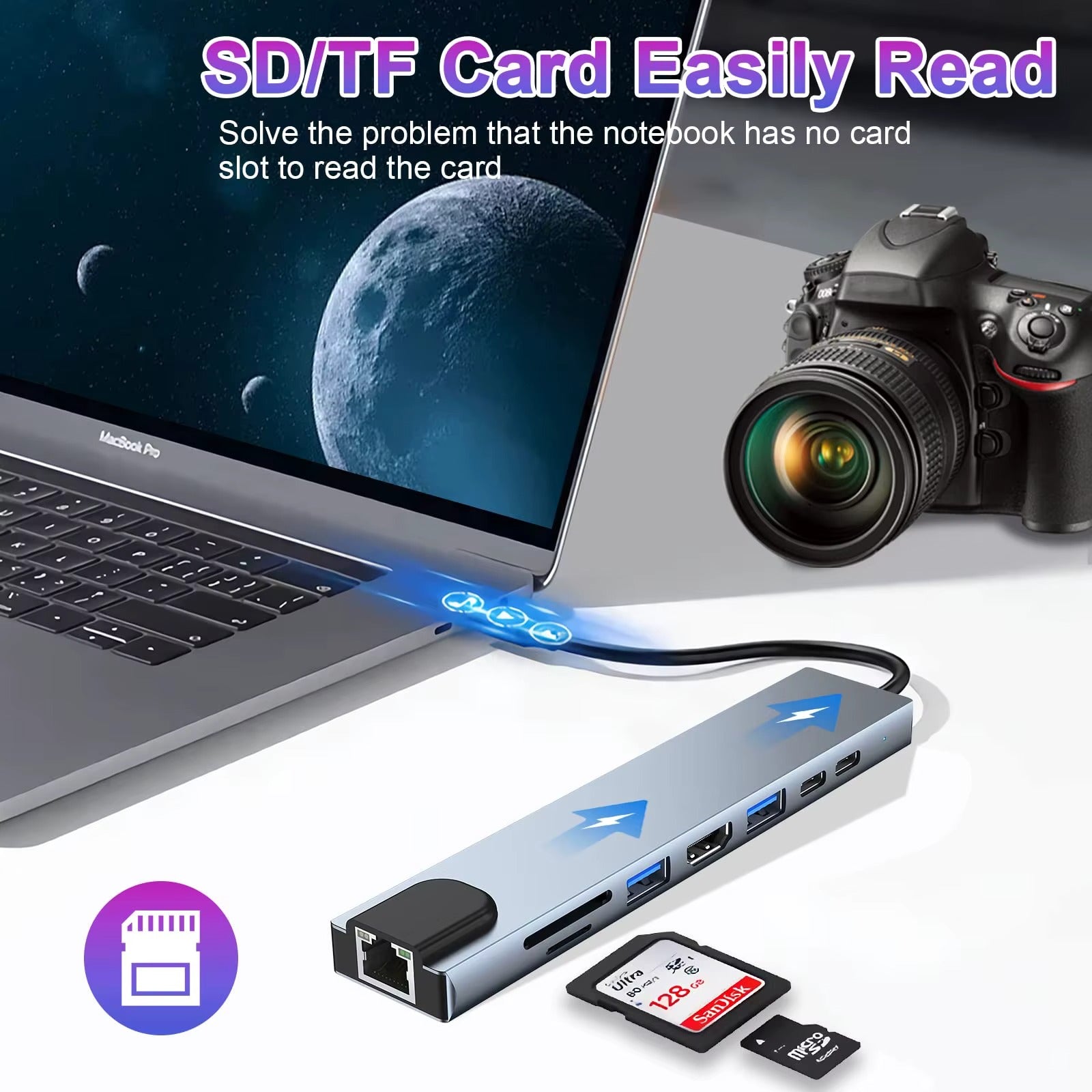 ADAPTADOR USB 8 EN 1