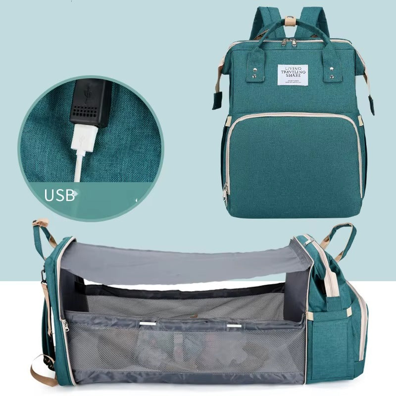 MOCHILA PAÑALERA CON CAMBIADOR