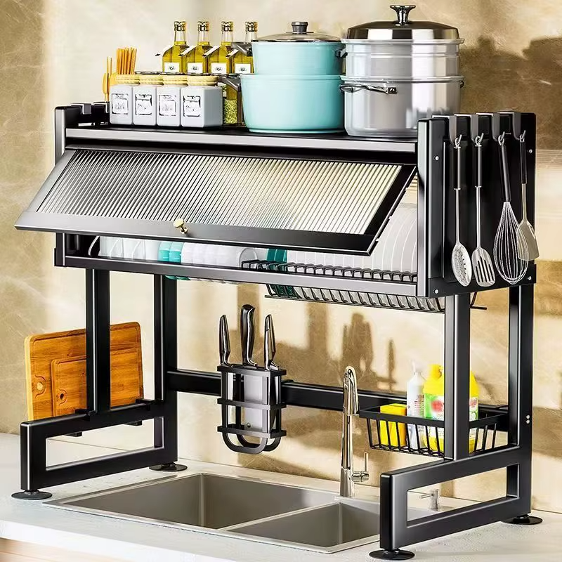 PLATERA METALICA CON VITRINA