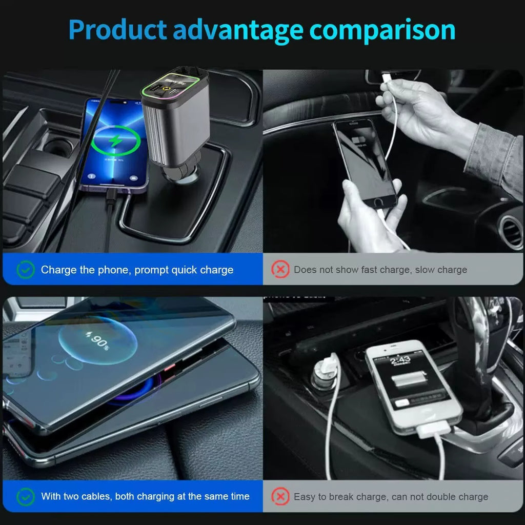 CARGADOR ADAPTADOR DE CIGARRERA 4 EN 1