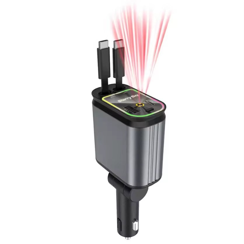 CARGADOR ADAPTADOR DE CIGARRERA 4 EN 1